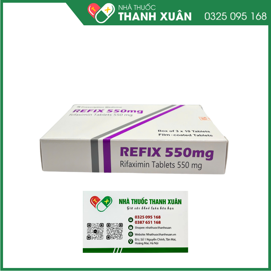 Refix-550 điều trị ruột kích thích